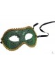 Maska Benátsky karneval -zelená s flitrami 1ks/P69