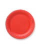 Papierové tanieriky - červené 18 cm - 6 ks/P118