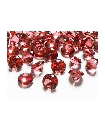 Konfety - červené diamanty 20mm 10ks