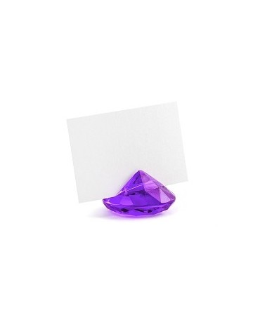 Stojan na menovky- diamant - fialový 10ks