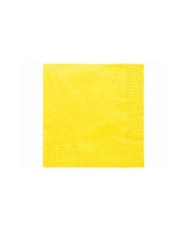 Servítky jasno- žlté - 3 vrstvové 33cm 20ks
