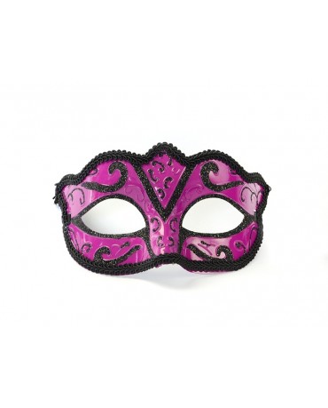 Benátska maska -čierno-fialová