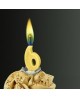 Sviečka - číslo 6 -žltý plameň