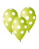 Latexové balóny zelené-biele bodky 12" 5ks