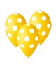 Latexové balóny žlté - biele bodky 30cm 10ks