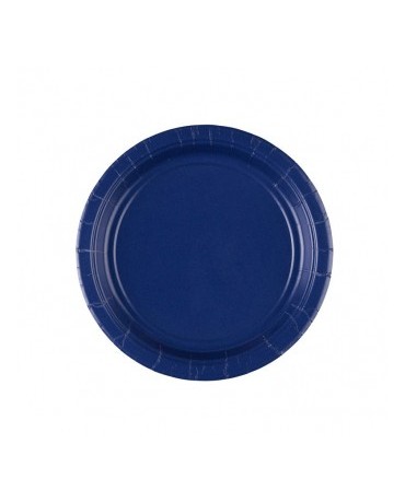 Papierové tanieriky modré 18 cm 8ks
