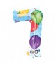 Fóliový balón číslo 7-farebný 58x88cm