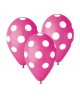 Latexové balóny ružové- biele bodky 30cm 10ks