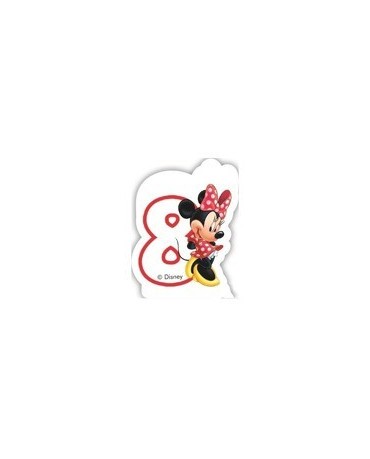 Sviečka Minnie Mouse- Kaviareň - číslica "8" 1ks/P2