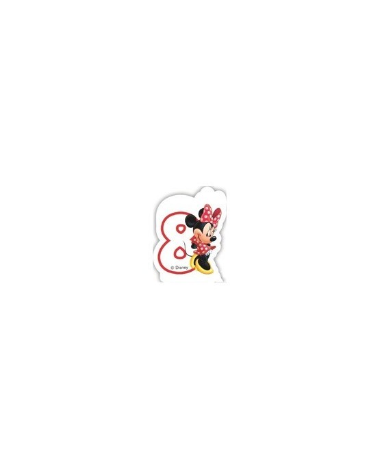 Sviečka Minnie Mouse- Kaviareň - číslica "8" 1ks/P2
