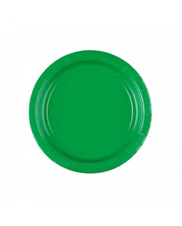 Papierové tanieriky zelené 18cm 8ks