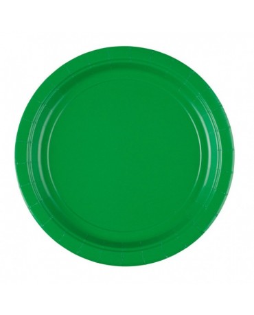 Papierové tanieriky zelené 23cm 8ks