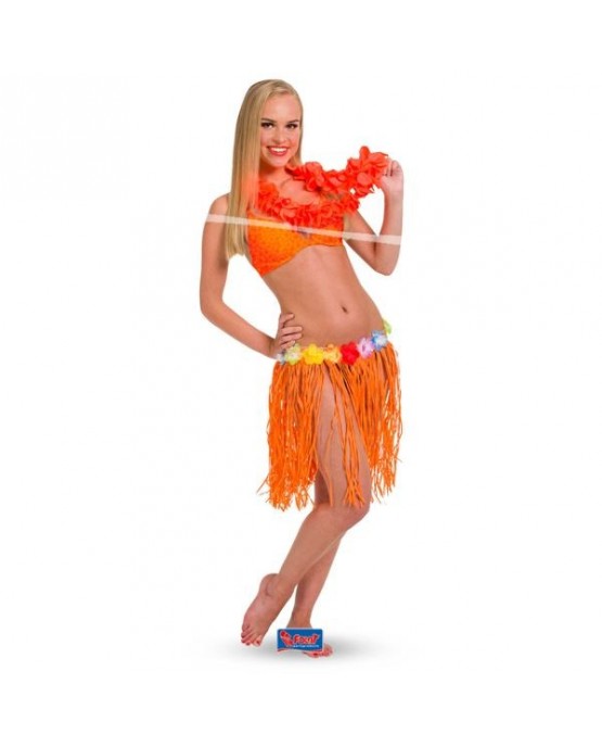 Havajská sukňa oranžová 45cm