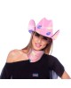 Kovbojský klobúk ružový-pusinky