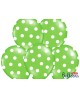 Latexové balóny zelené- biele bodky 30cm 10ks