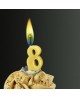 Sviečka - číslo 8 -žltý plameň