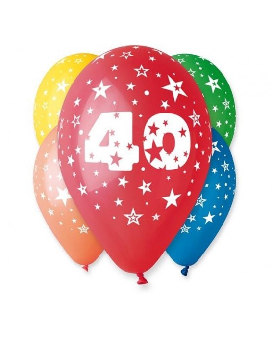 Latexové balóny číslo 40- hviezdy 30cm 10ks
