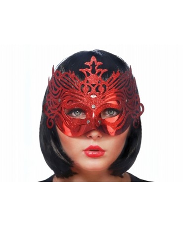 Benátska maska -červená s ornamentom