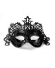 Benátska maska -čierna s ornamentom