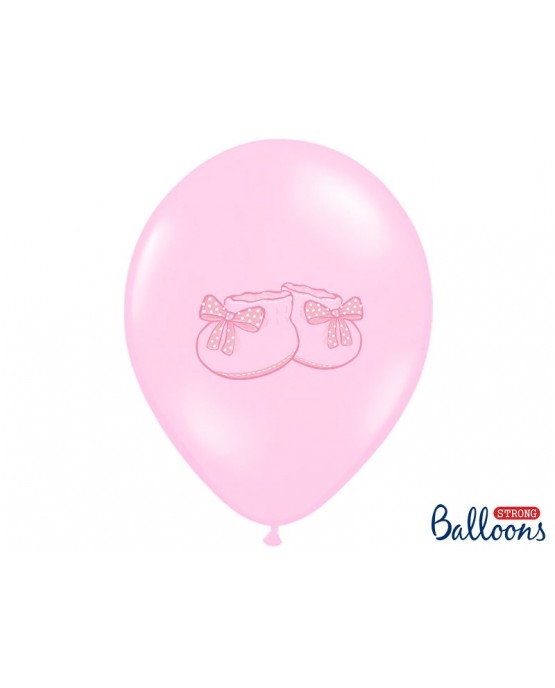 Latexové balóny -ružové topánočky 30cm 10ks