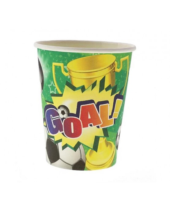 Poháre futbal - Goal! 180/200ml - 6 ks