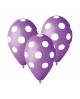Latexové balóny fialové-biele bodky 30cm 5ks