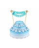 Papierová dekorácia na tortu Happy birthday - modrá