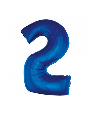 Fóliový balón číslo 2- modrý 92 cm