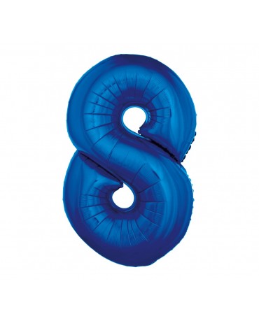Fóliový balón číslo 8 -modrý 92 cm