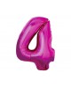 Fóliový balón číslo 4- ružový 92 cm