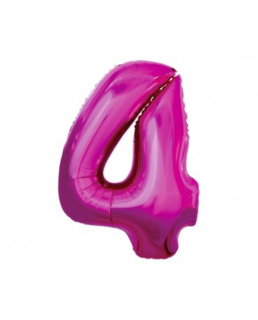 Fóliový balón číslo 4- ružový 92 cm