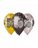 Metalické balóny Happy Birthday 50, 12'' 6ks