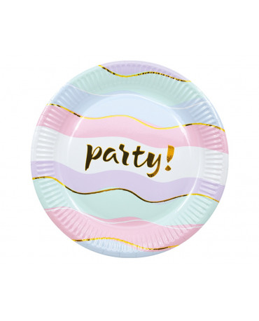 Papierové tanieriky Elegant Party 20cm, 8ks