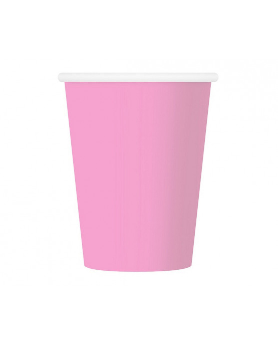 Papierové poháriky ružové 250 ml , 6 ks