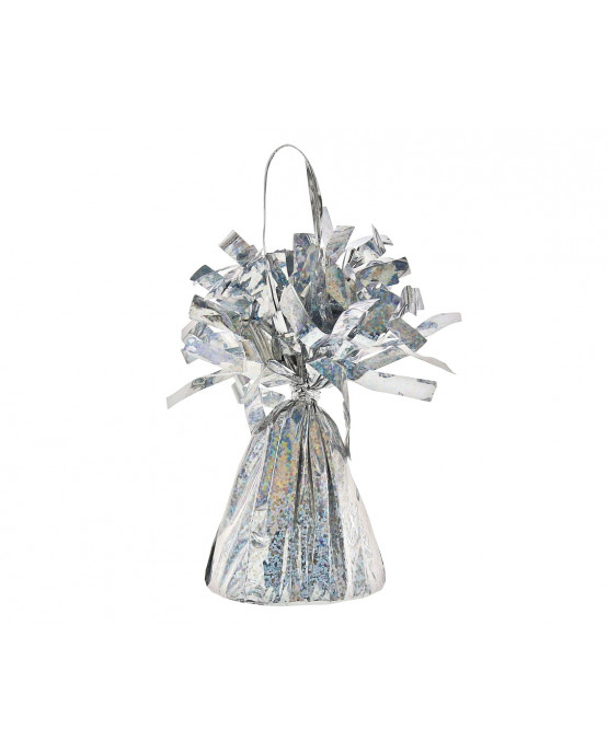 Strieborné závažie na balóny taška