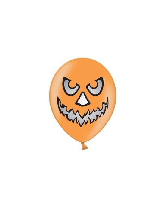 Latexové balóniky Strašidelná tekvica - oranžové 10ks 37cm/P44