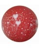 Obrovský latexový balón - červený s podtlačou sŕdc 100cm 1ks/P27