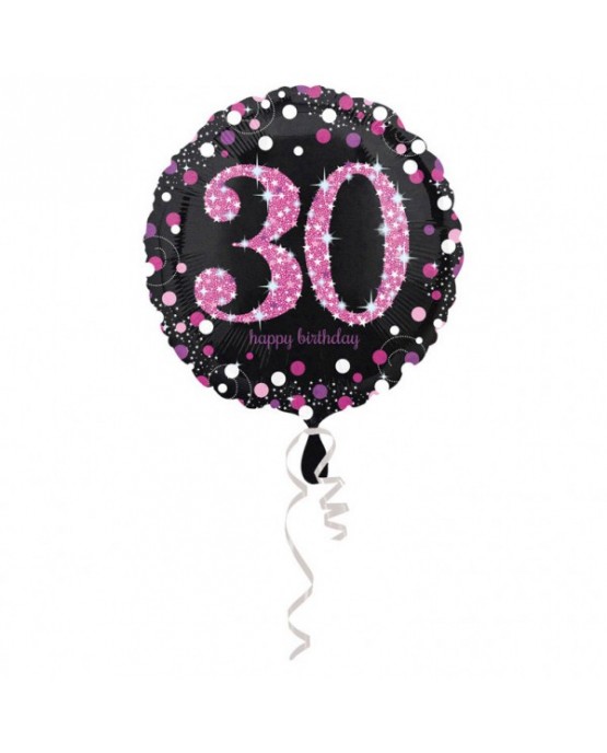 Fól. balón č. 30 - ružový 43cm