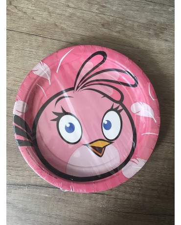 Tanieriky Angry Birds Pink 18cm 8ks