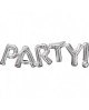 Fóliový balón PARTY - strieborný 83x22cm